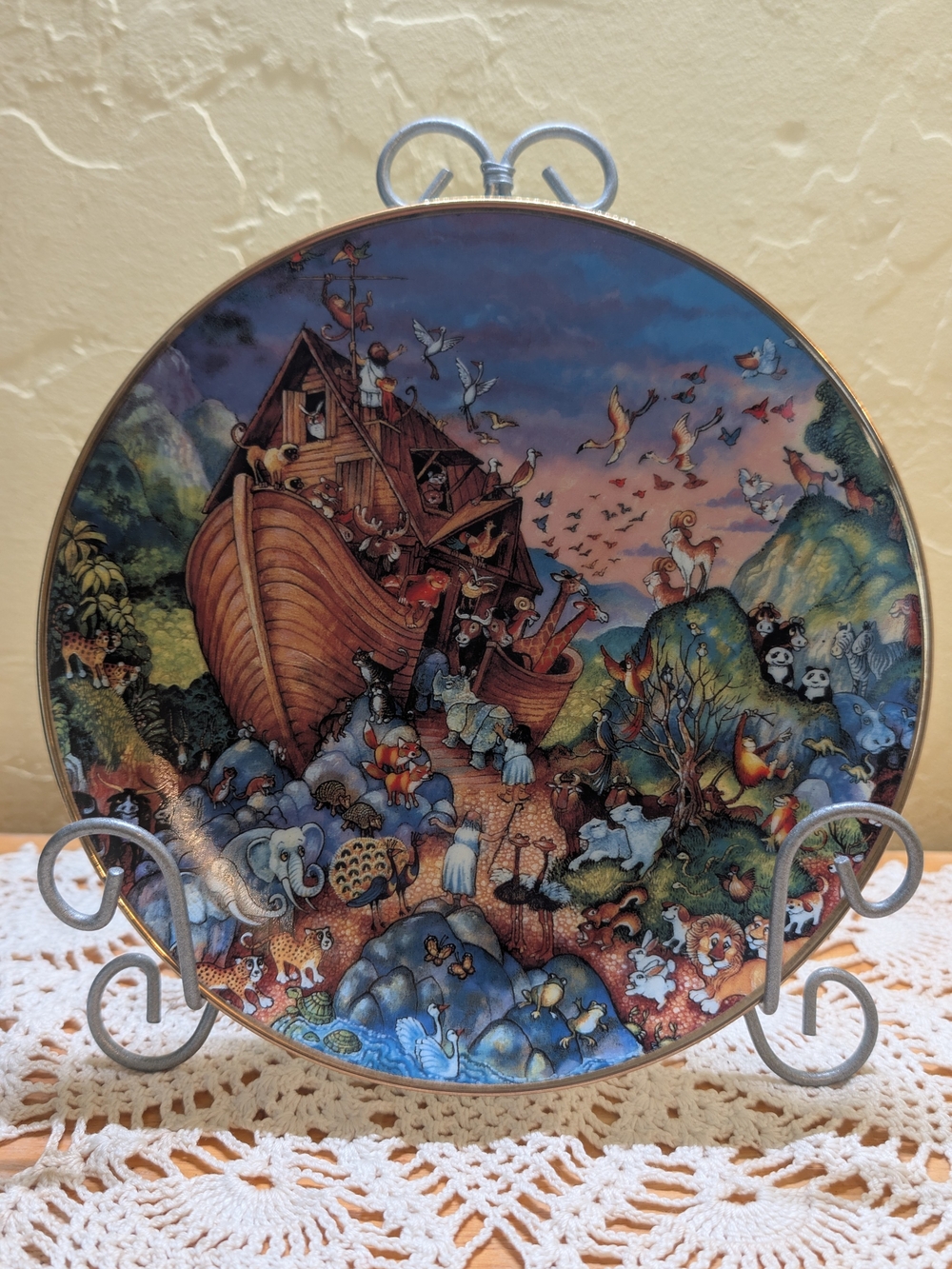Noah's Ark Decorative Collector Plate - Multicolor